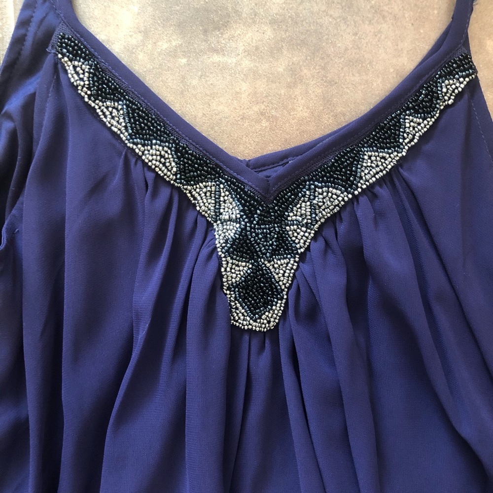 Hippie flowy navy dress